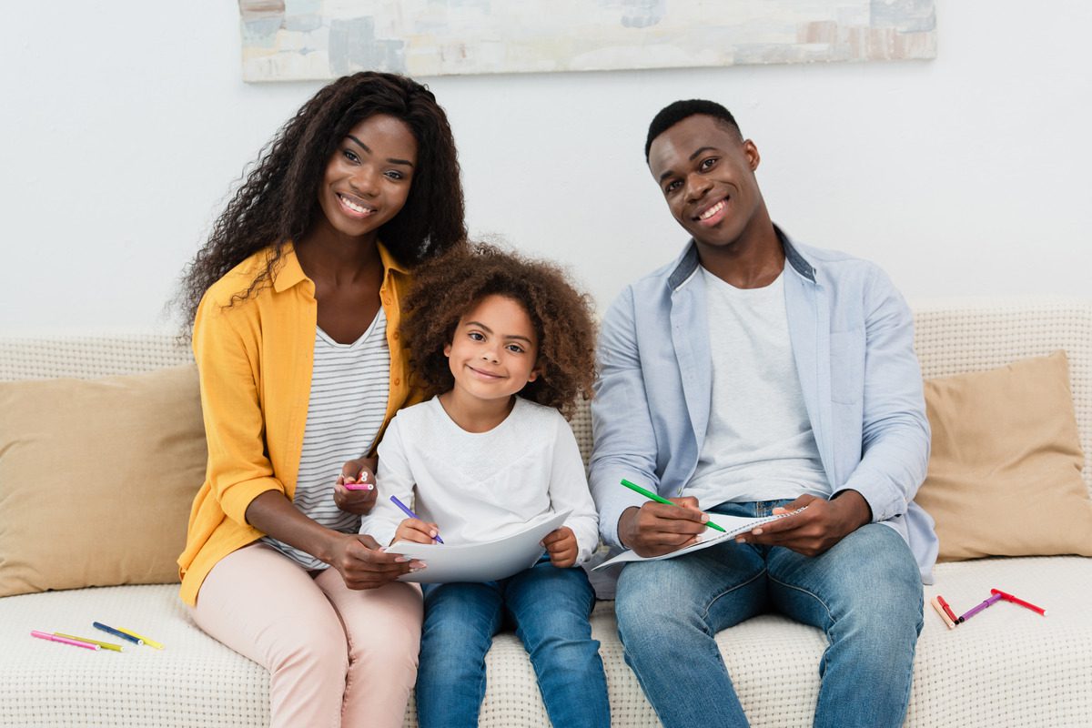 A portrait of a happy family