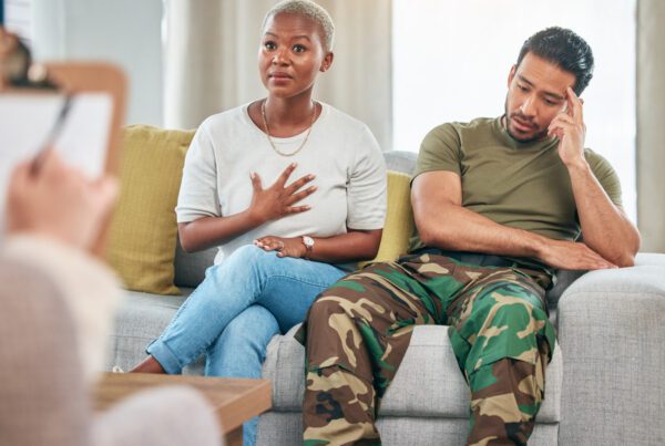 a couple going through a marriage counseling